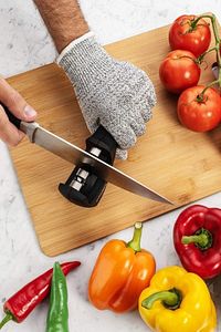 Profesyonel Bıçak Bileme Aleti 3 Açılı Elmas El Bıçakları Bileme Aparatı Ergonomik Saplı ürün fotoğrafı