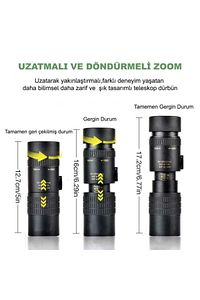 Telefon Tutuculu 10-300x40 Zoom Monoküler Teleskop Dürbün ürün fotoğrafı