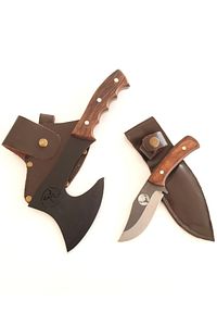 Kamp Baltası Outdoor Bıçak 2 Parça Set Kampçı Bıçak Seti ürün fotoğrafı