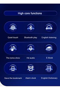 Bluetooth Mp3-mp4 Player Ses Kayıt Ve Hoparlör Çalar Fm Radyolu Şarjlı Dahili 8gb ürün fotoğrafı