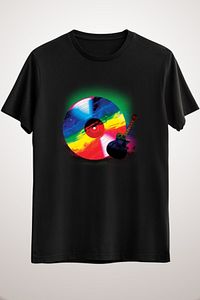 Unisex Siyah Vinyl &amp; Gitar Guitar ürün fotoğrafı