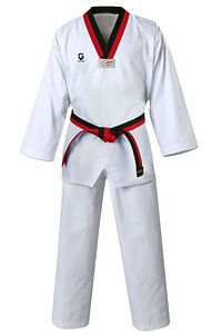 Fitilli Pum Yaka Taekwondo Elbisesi Dobok ürün fotoğrafı