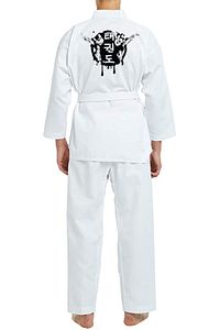 Fitilli Beyaz Yaka Baskılı A20 Taekwondo Elbisesi Dobok ürün fotoğrafı