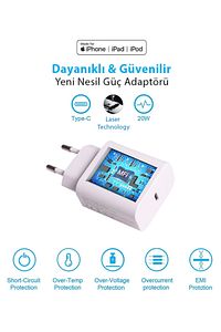 Orjinal Iphone Hızlı Şarj Aleti 20w Adaptör+kablo Tüm Iphone Modellerine Uyumlu Apple Mfi Lisanslı ürün fotoğrafı