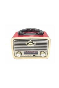 RT-301 Kırmızı Nostaljik Görünümlü Bluetoothlu USB-SD Card Mp3 Çalar Radyo Müzik Kutusu ürün fotoğrafı