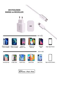 Orjinal Iphone Hızlı Şarj Aleti 20w Adaptör+kablo Tüm Iphone Modellerine Uyumlu Apple Mfi Lisanslı ürün fotoğrafı