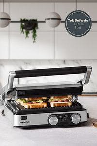 Grilliant 1340h Inox Gövde Döküm Plaka Tost Ve Izgara Makinesi ürün fotoğrafı