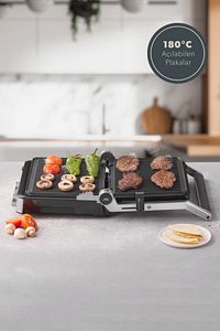Grilliant 1340h Inox Gövde Döküm Plaka Tost Ve Izgara Makinesi ürün fotoğrafı