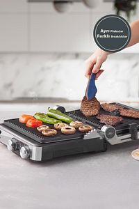 Grilliant 1340h Inox Gövde Döküm Plaka Tost Ve Izgara Makinesi ürün fotoğrafı