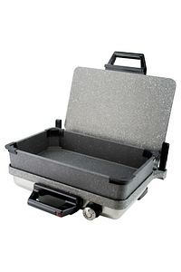 Turbo Granit Grill (INOX) Granit Pan Dahil - Silex Bazlama Lahmacun Pizza Izgara Tost Makinesi ürün fotoğrafı