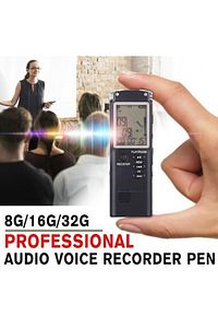 Profesyonel 16 Gb Dijital Ses Kaydedici - Ses Kayıt Cihazı - Mp3 Çalar ürün fotoğrafı