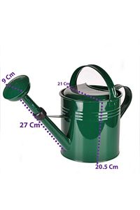 6,5 Litre Metal Çiçek Sulama Kabı, Koyu Yeşil Sulama Aparatı ürün fotoğrafı