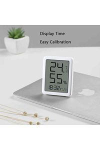 Miaomiaoce Serisi Termometre Nem Ölçer Ve Saat Lcd Ekran ürün fotoğrafı