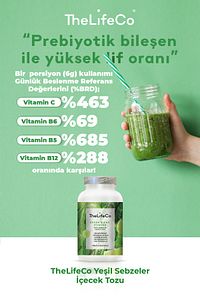Yeşil Sebzeler Içecek Tozu 180 G (vegan, Detoks, Kilo Kontrol Desteği Desteği) ürün fotoğrafı