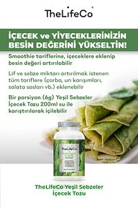 Yeşil Sebzeler Içecek Tozu 180 G (vegan, Detoks, Kilo Kontrol Desteği Desteği) ürün fotoğrafı