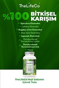 Yeşil Sebzeler Içecek Tozu 180 G (vegan, Detoks, Kilo Kontrol Desteği Desteği) ürün fotoğrafı