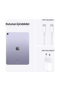 iPad Air 5. Nesil 64 GB 10.9" Wi-Fi Mor Tablet (Apple Türkiye Garantili) ürün fotoğrafı