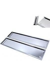 Paslanmaz Krom Metal Plakalık 52.7cm X 11.5cm 2 Adet Plaka Sacı ürün fotoğrafı