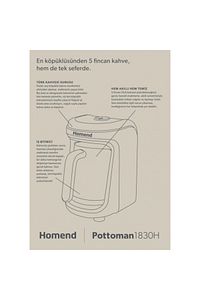 Pottoman 1830h 5 Fincan Kapasiteli Bol Köpüklü Türk Kahve Makinesi, Bulut Kremi ürün fotoğrafı