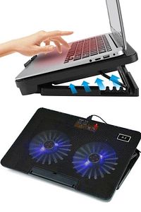 Çift Fanlı Üç Kademe Ayarlanabilir 17'' Laptop Soğutucu Fan ürün fotoğrafı