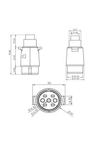 Römork Fişi Ve Soketi (metal) Set Ürün - 7 Pin ürün fotoğrafı