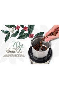 Çıkarılabilir Hazneli Kahve ve Baharat Öğütücü ürün fotoğrafı