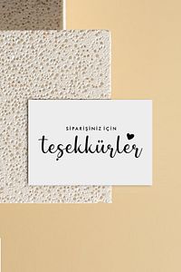 Siparişiniz Için Teşekkürler Yazılı Teşekkür Kartı 55 Adet ürün fotoğrafı
