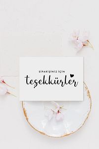Siparişiniz Için Teşekkürler Yazılı Teşekkür Kartı 55 Adet ürün fotoğrafı