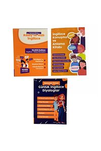 Hızlı Ingilizce Öğrenme Seti - 3 Kitap - Günlük Diyaloglar + Ingilizce Konuşma Kolay Ingilizce ürün fotoğrafı