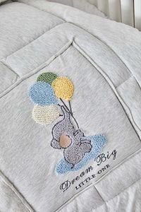 Softy Dream Big Açık Gri Bebek Cotton Comfort Set ürün fotoğrafı