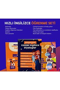Hızlı Ingilizce Öğrenme Seti - 3 Kitap - Günlük Diyaloglar + Ingilizce Konuşma Kolay Ingilizce ürün fotoğrafı