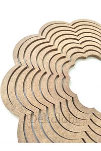 9'lu Papatya Kasnak Seti / Ham Mdf Düş Kapanı / Makrome Kasnak 30 Cm ürün fotoğrafı