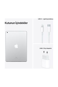 iPad 9. Nesil 64 GB 10.2" Wi-Fi Gümüş Tablet (Apple Türkiye Garantili) ürün fotoğrafı