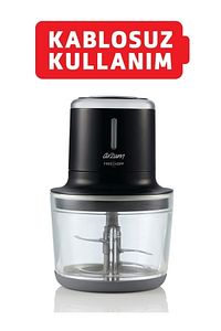 Ar1128 Freechopp Cam Hazneli Şarjlı Doğrayıcı Siyah ürün fotoğrafı