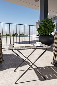 Katlanır Mutfak Masası Yükseklik Ayarlı Ahşap Kamp Masası Piknik Masası Balkon Masası ürün fotoğrafı
