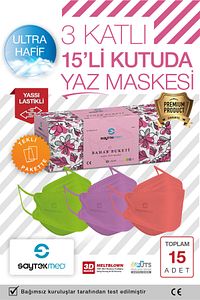 Bahar Buketi, Meltblown Filtre, Özel Tasarım Ve Renkler, Tekli Paket, Uv Steril(1 Kutu/15 Adet) ürün fotoğrafı