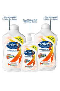 Antibakteriyel Sıvı Sabun Aktif 1,5+1,5+700ml ürün fotoğrafı