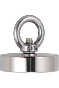 Süper Güçlü Halkalı Büyük Neodyum Pot Mıknatıs, 60 Mm Çap, Magnet Fishing, Kurtarma Mıknatısı ürün fotoğrafı