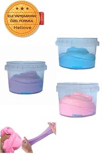 Ele Yapışmayan Slime Slaym Oyun Hamuru 3 Renk Pofuduk Slime ürün fotoğrafı