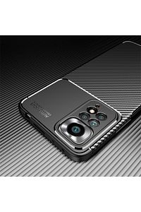 Xiaomi Redmi Note 12 Pro 4g & Note 11 Pro Kılıf Alt Kamera Korumalı Armor Slim Karbon Doku ürün fotoğrafı