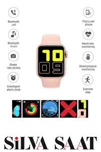 S-t500 Akıllı Saat Son Sürüm Smart Watch Türkçe Menülü Arama Cevaplama Konuşma Özelliği Ios Android ürün fotoğrafı