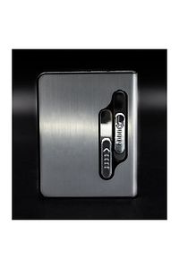 Usb Girişli Şarjlı Sigara Tabakası Gri, Rüzgarda Sönmez, Otomatik Basmalı ürün fotoğrafı