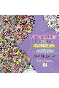 Yetişkinler Için Manzara Ve Desenler Mandala Boyama Kitabı-2 ürün fotoğrafı