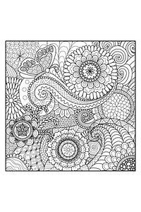 Yetişkinler Için Manzara Ve Desenler Mandala Boyama Kitabı-2 ürün fotoğrafı