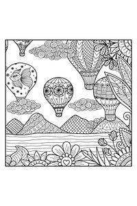 Yetişkinler Için Manzara Ve Desenler Mandala Boyama Kitabı-2 ürün fotoğrafı