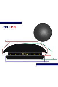 Universal Lastik Tapa 30mm- 10 Adet ürün fotoğrafı
