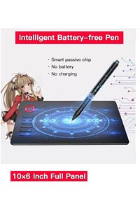 A15 Pro 10" Zoomuyumlu 8192lvl.5080lpı Grafiktablet+kalem-siyah ürün fotoğrafı