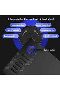 A15 Pro 10" Zoomuyumlu 8192lvl.5080lpı Grafiktablet+kalem-siyah ürün fotoğrafı