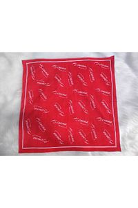 Atatürk Imzalı Kare Kırmızı Ipek Saten Bandana Fular ürün fotoğrafı