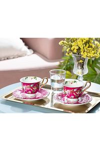 Vanilla New Bone China 2'li Kahve Fincan Takımı 90 ml Mor ürün fotoğrafı